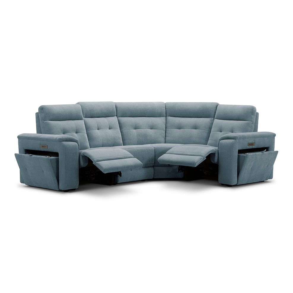 Juno Left Hand Corner Electric Recliner Sofa With Power Headrests in Amigo Mineral Fabric 3