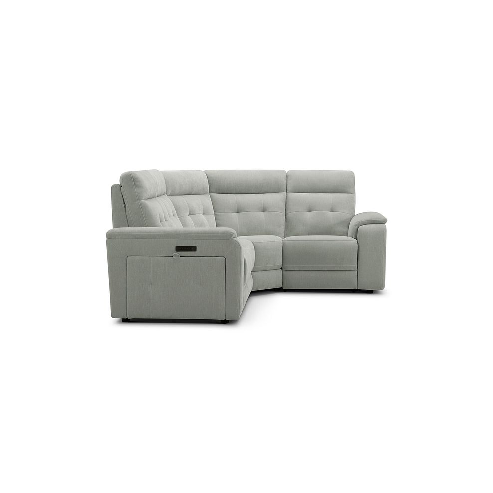 Juno Left Hand Corner Electric Recliner Sofa With Power Headrests in Amigo Sage Fabric 5