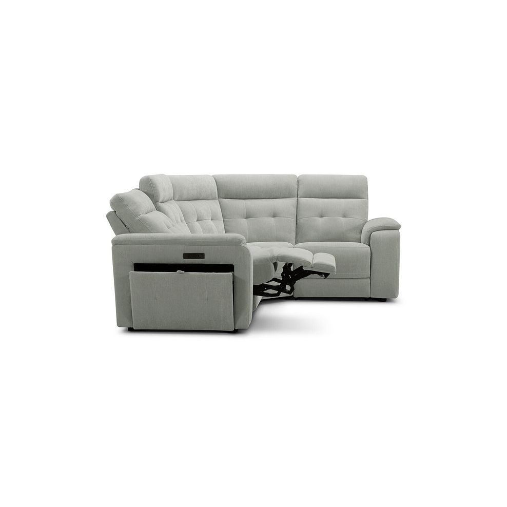 Juno Left Hand Corner Electric Recliner Sofa With Power Headrests in Amigo Sage Fabric 6
