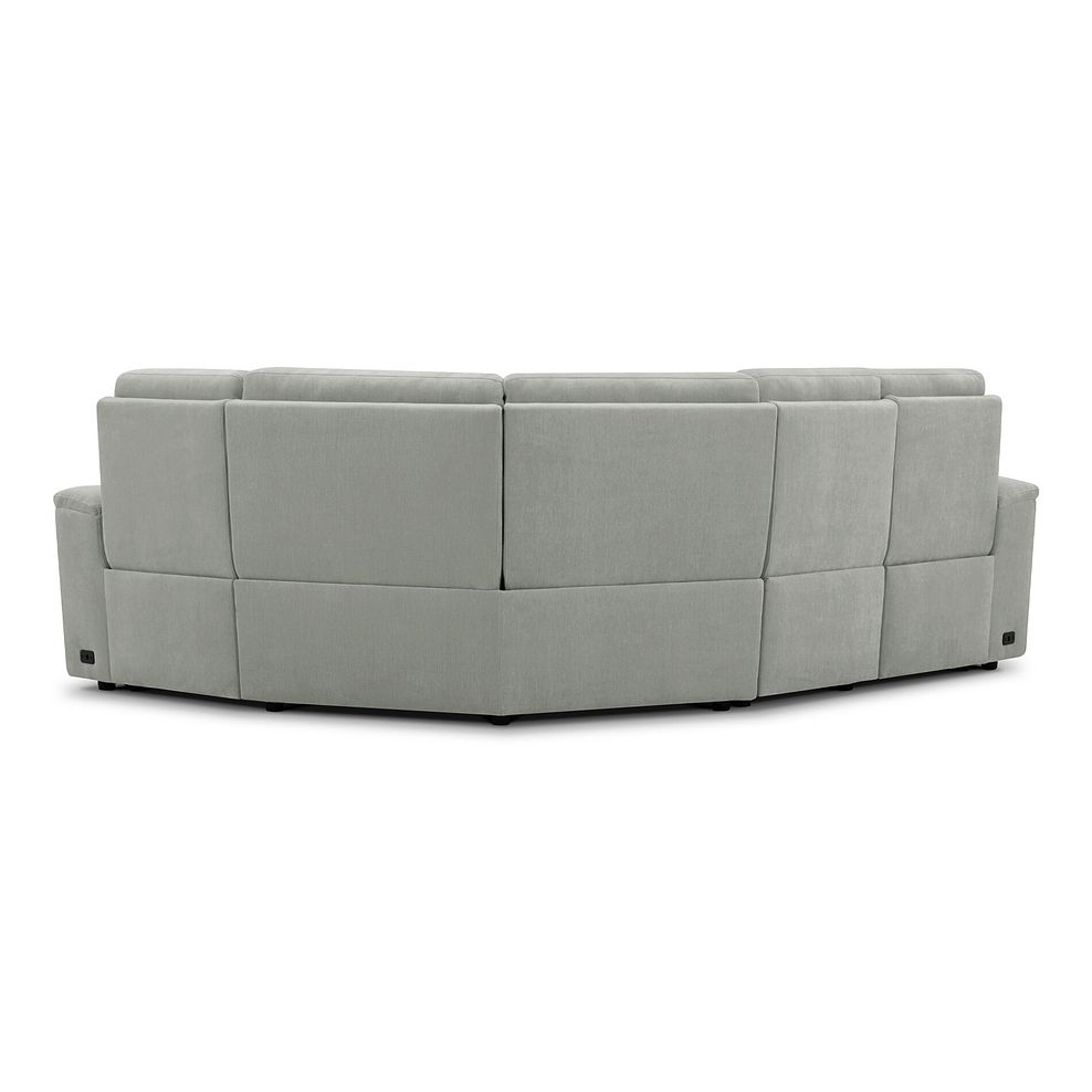 Juno Left Hand Corner Electric Recliner Sofa With Power Headrests in Amigo Sage Fabric 7