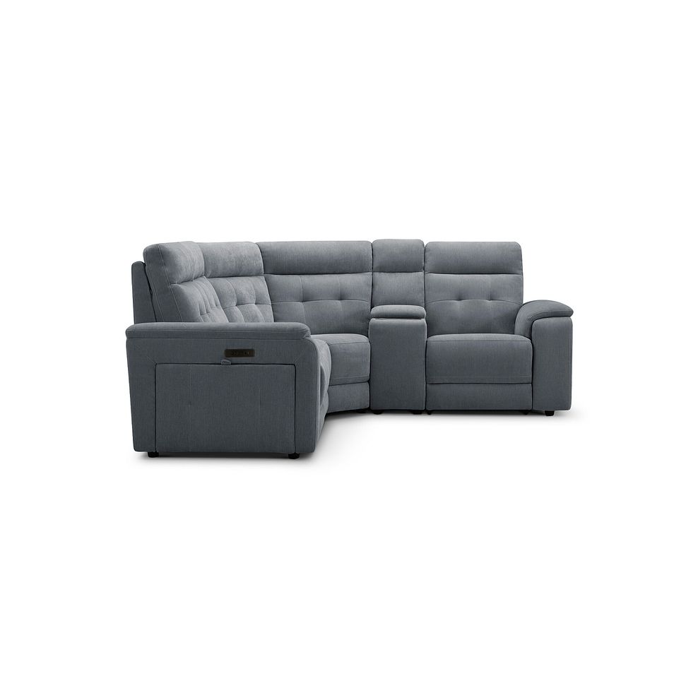 Juno Left Hand Corner Electric Recliner Sofa With Wireless Charging and Power Headrests in Amigo Coal Fabric 6