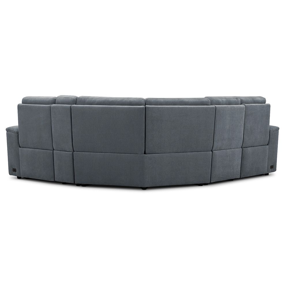 Juno Left Hand Corner Electric Recliner Sofa With Wireless Charging and Power Headrests in Amigo Coal Fabric 8