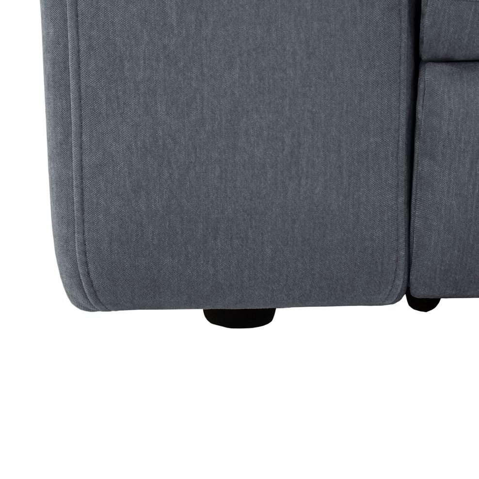 Juno Left Hand Corner Electric Recliner Sofa With Wireless Charging and Power Headrests in Amigo Coal Fabric 9