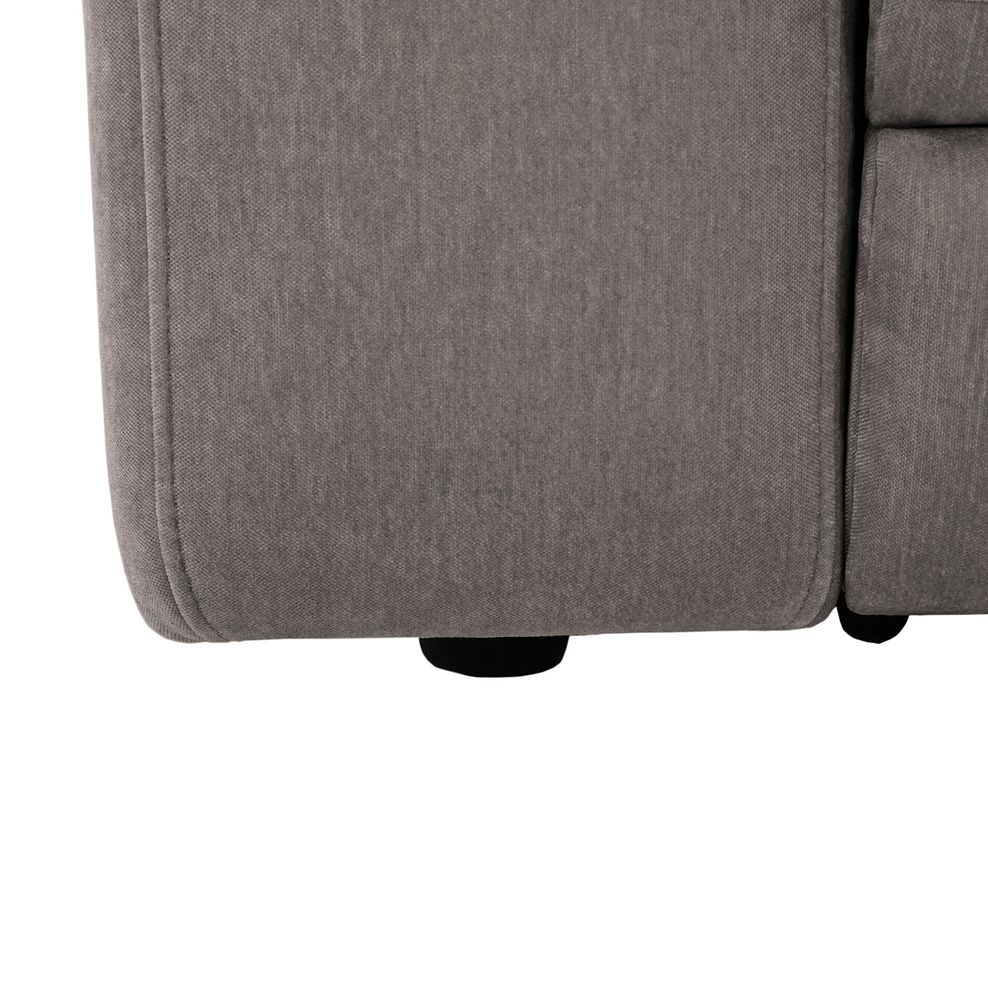 Juno Left Hand Corner Electric Recliner Sofa With Wireless Charging Console and Power Headrests in Amigo Cocoa Fabric 9