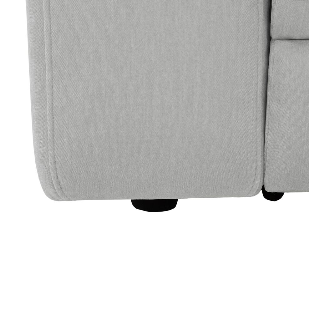 Juno Left Hand Corner Electric Recliner Sofa With Wireless Charging Console and Power Headrests in Amigo Dove Fabric 9