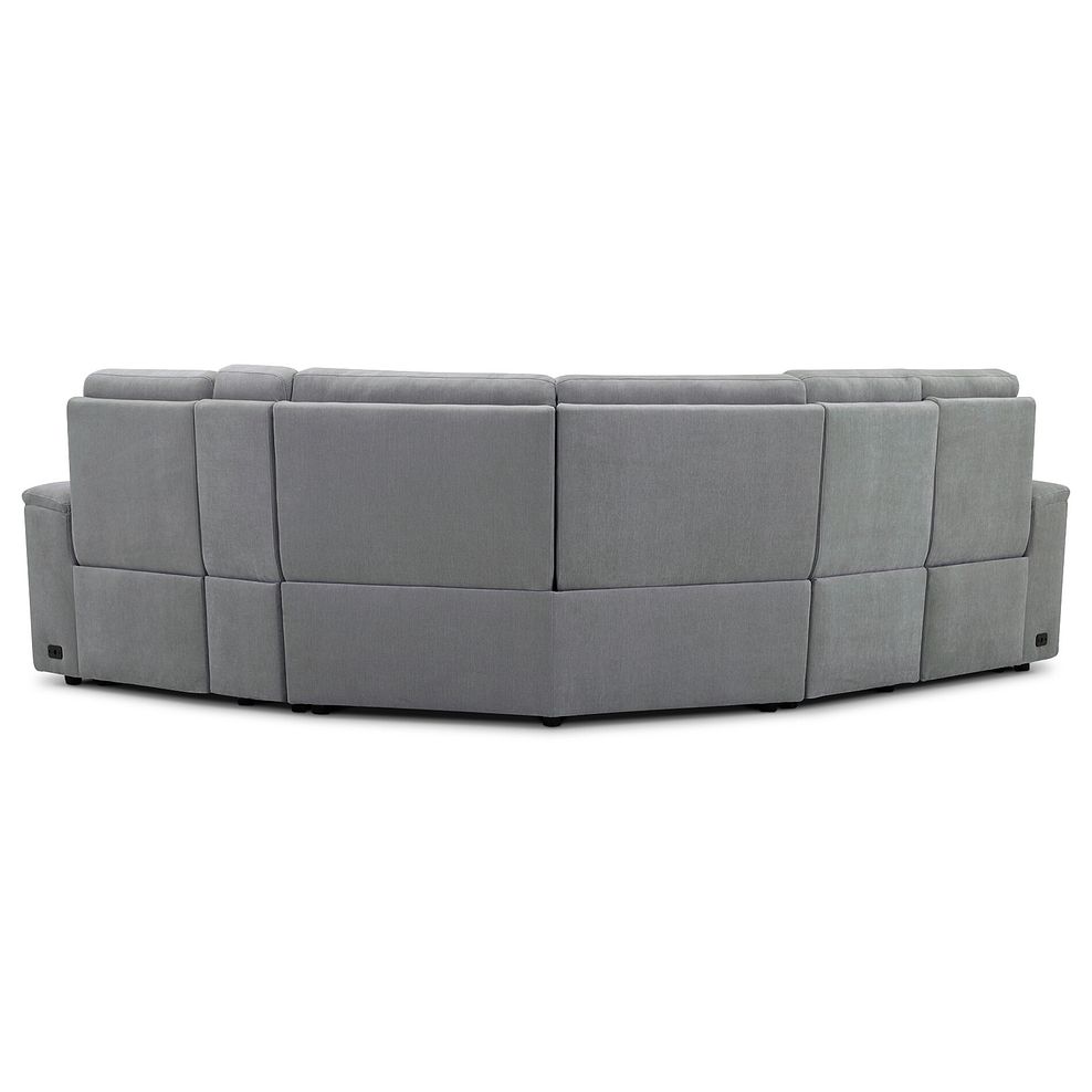 Juno Left Hand Corner Electric Recliner Sofa With Wireless Charging Console and Power Headrests in Amigo Granite Fabric 8