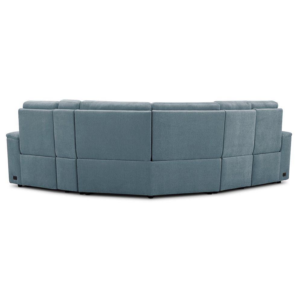 Juno Left Hand Corner Electric Recliner Sofa With Wireless Charging Console and Power Headrests in Amigo Mineral Fabric 8