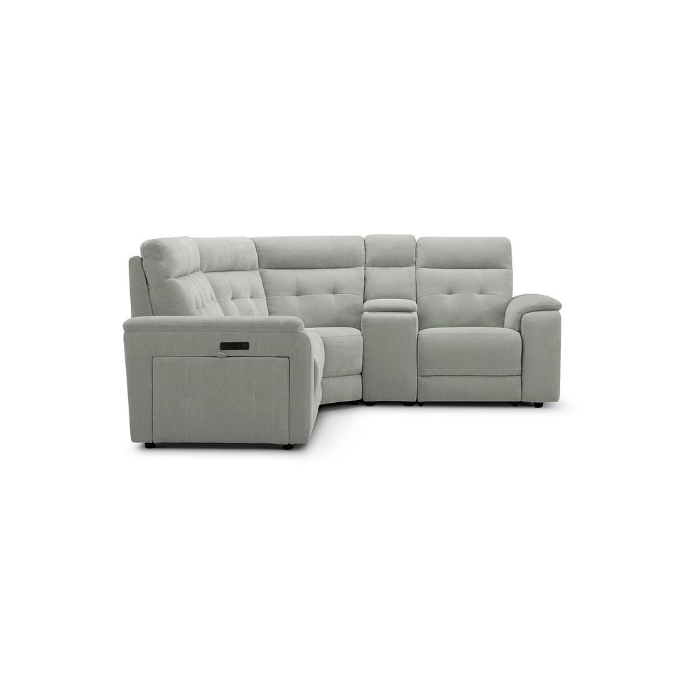 Juno Left Hand Corner Electric Recliner Sofa With Wireless Charging Console and Power Headrests in Amigo Sage Fabric 6