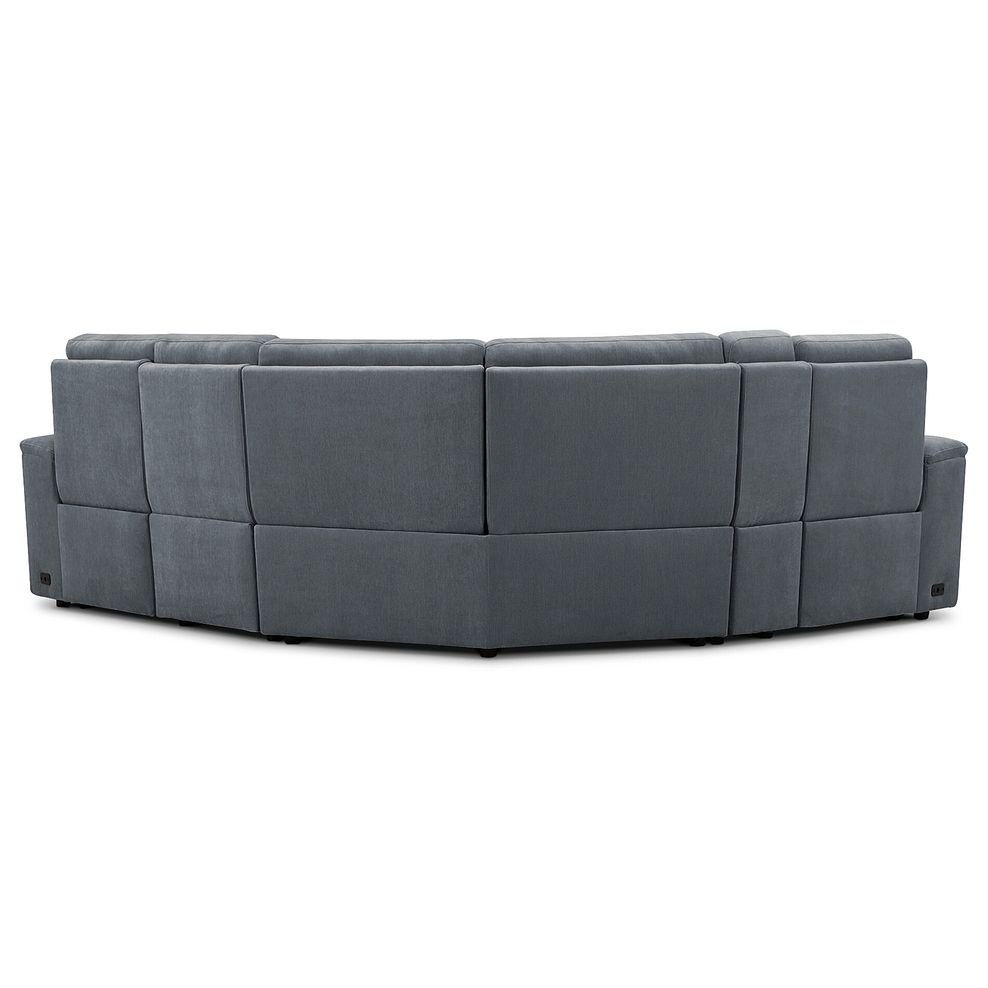Juno Right Hand Corner Electric Recliner Sofa With Wireless Charging Console and Power Headrests  in Amigo Coal Fabric 7