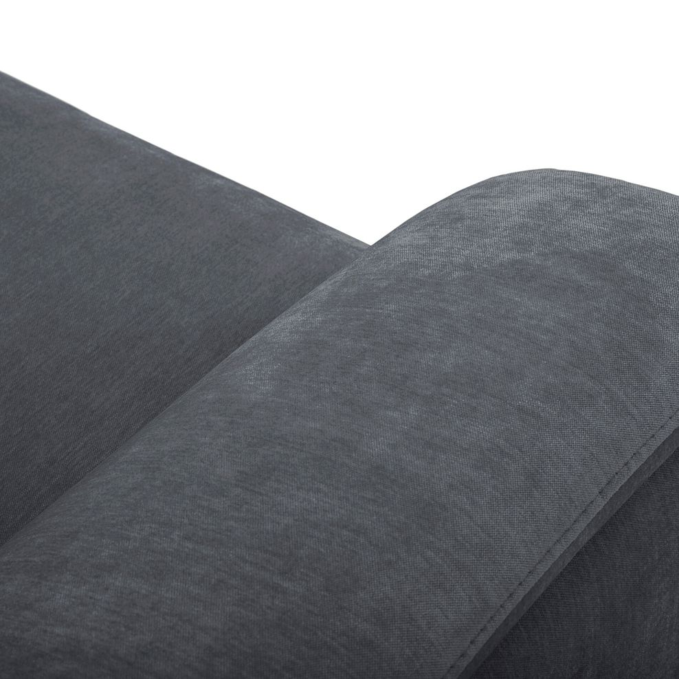 Juno Right Hand Corner Electric Recliner Sofa With Wireless Charging Console and Power Headrests  in Amigo Coal Fabric 16