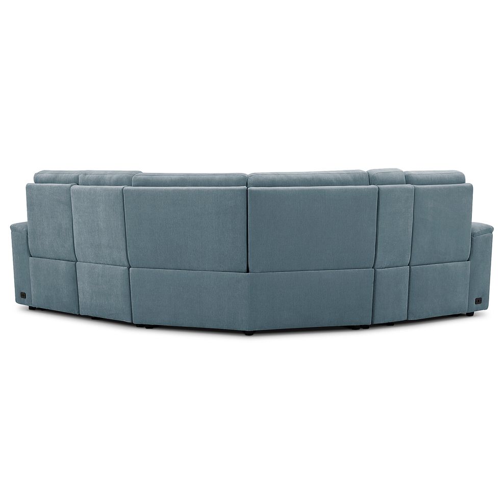 Juno Right Hand Corner Electric Recliner Sofa With Wireless Charging Console and Power Headrests in Amigo Mineral Fabric 7