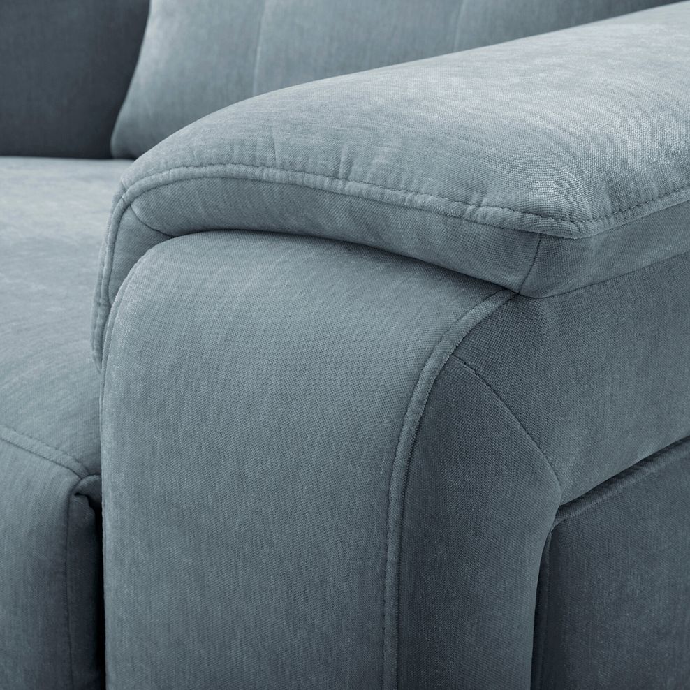 Juno Right Hand Corner Electric Recliner Sofa With Wireless Charging Console and Power Headrests in Amigo Mineral Fabric 15