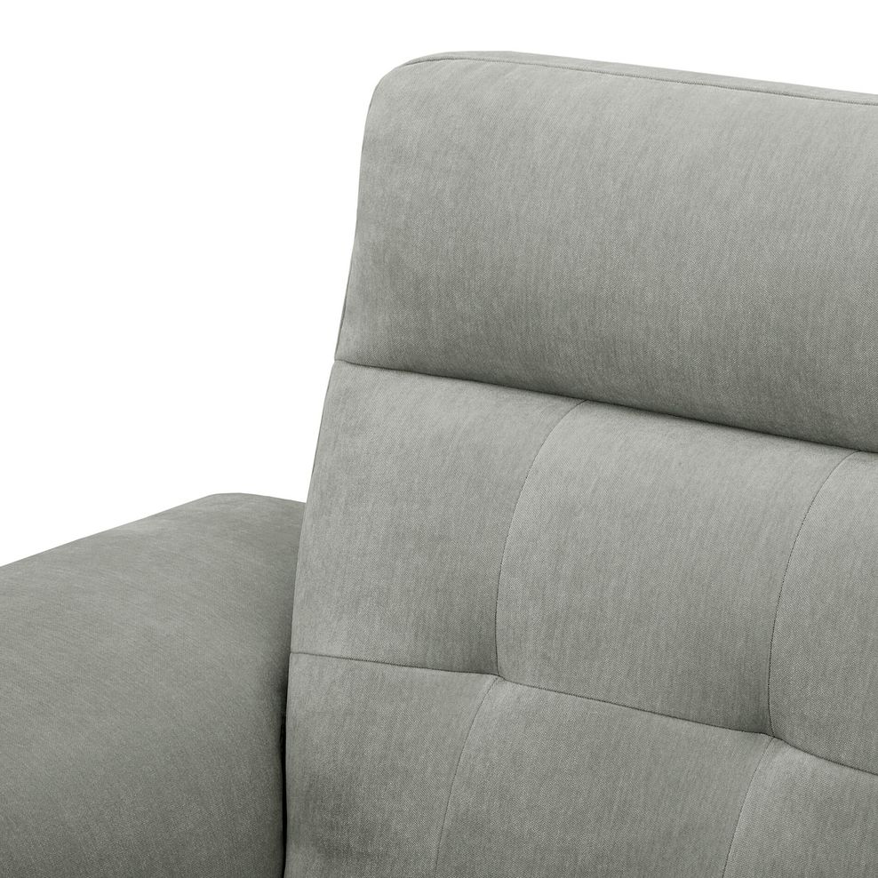 Juno Right Hand Corner Electric Recliner Sofa With Wireless Charging Console and Power Headrests in Amigo Sage Fabric 14