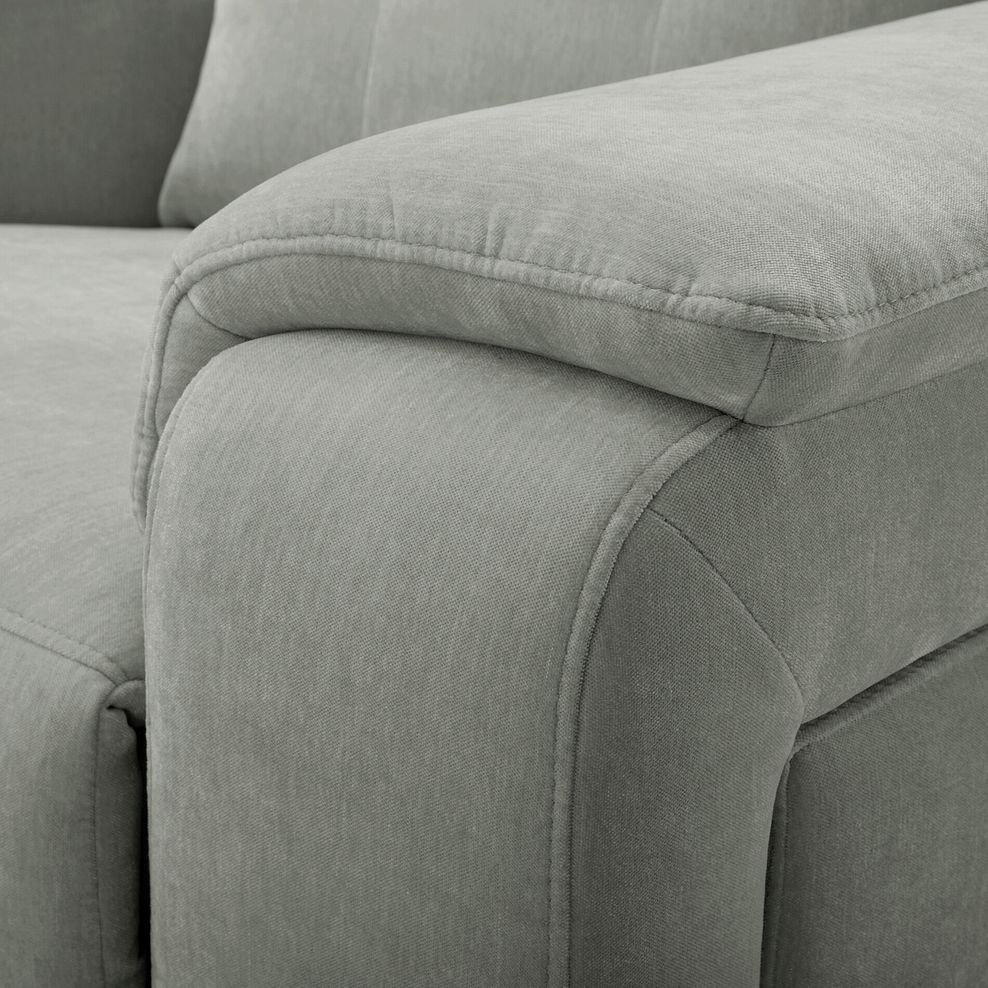 Juno Right Hand Corner Electric Recliner Sofa With Wireless Charging Console and Power Headrests in Amigo Sage Fabric 15