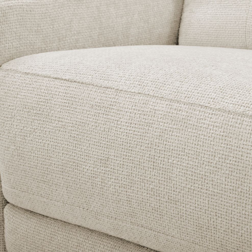 Juno Right Hand Corner Electric Recliner Sofa With Wireless Charging Console and Power Headrests in Hopsack Natural Fabric 10