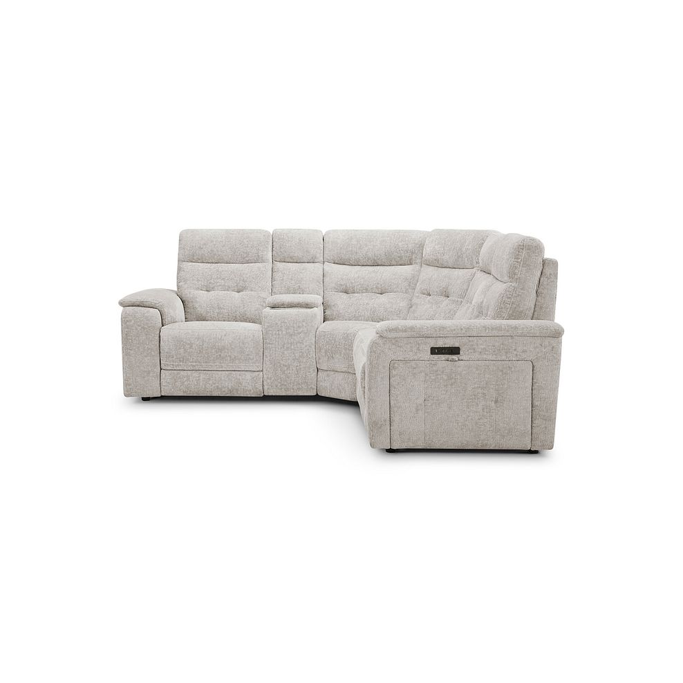 Juno Right Hand Corner Electric Recliner Sofa With Wireless Charging Console and Power Headrests  in Koto Turtle Dove Fabric 9