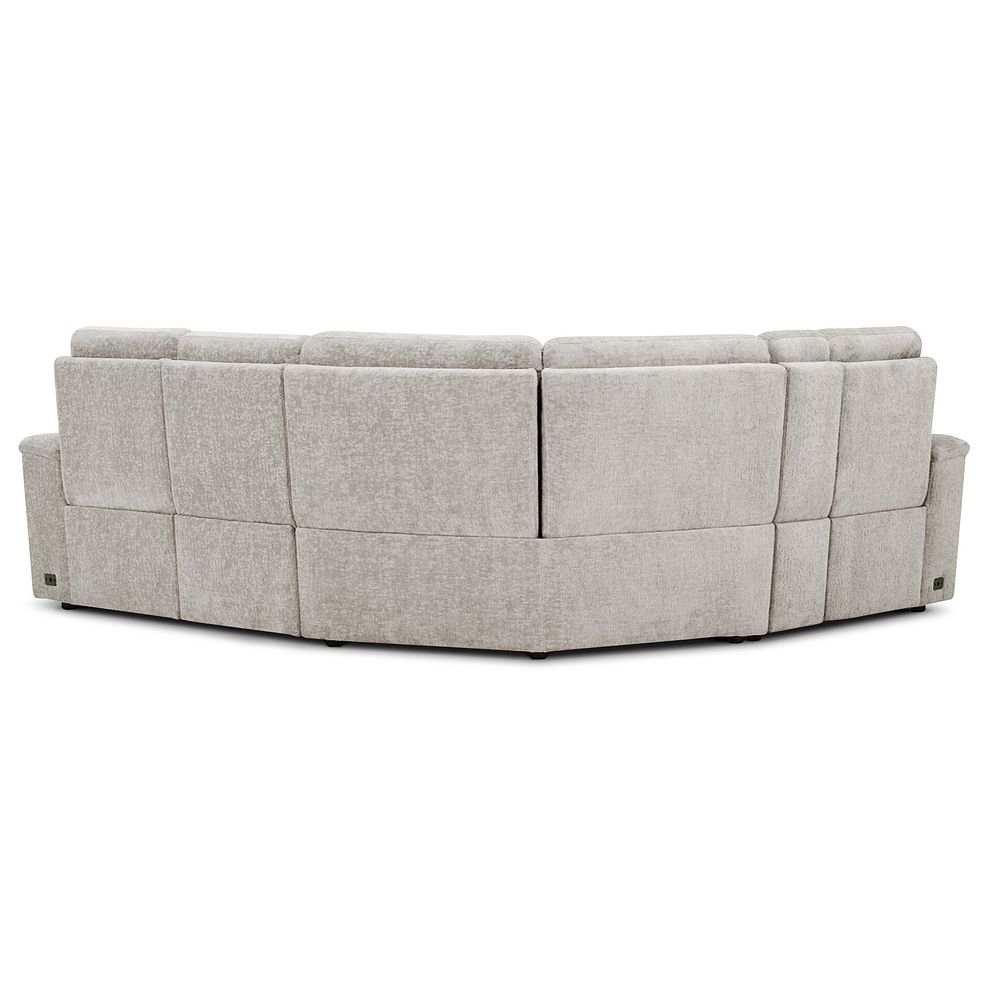 Juno Right Hand Corner Electric Recliner Sofa With Wireless Charging Console and Power Headrests  in Koto Turtle Dove Fabric 11