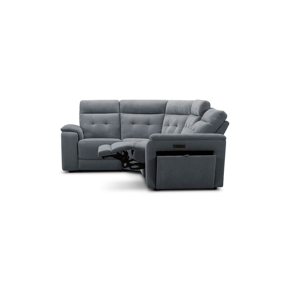 Juno Right Hand Corner Electric Recliner Sofa With Power Headrests in Amigo Coal Fabric 7