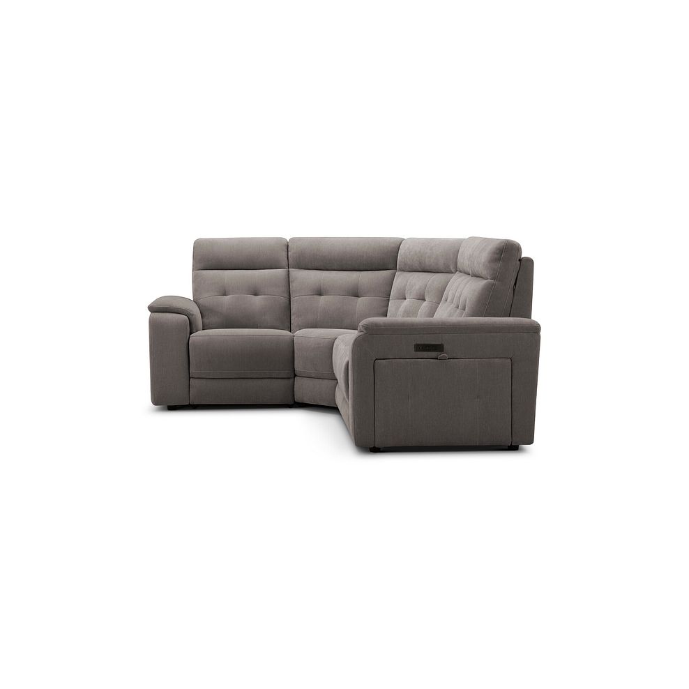 Juno Right Hand Corner Electric Recliner Sofa With Power Headrests in Amigo Cocoa Fabric 6