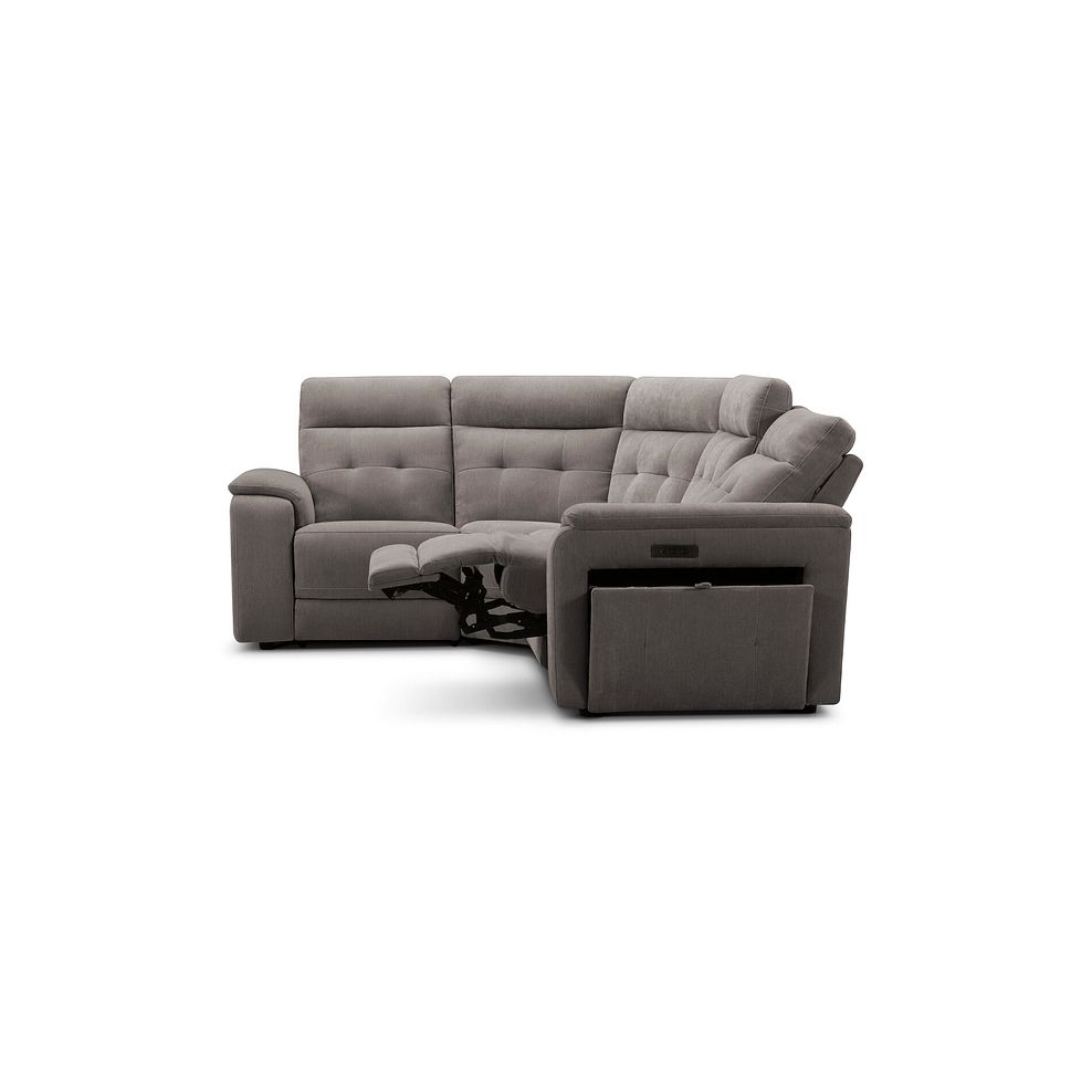 Juno Right Hand Corner Electric Recliner Sofa With Power Headrests in Amigo Cocoa Fabric 7