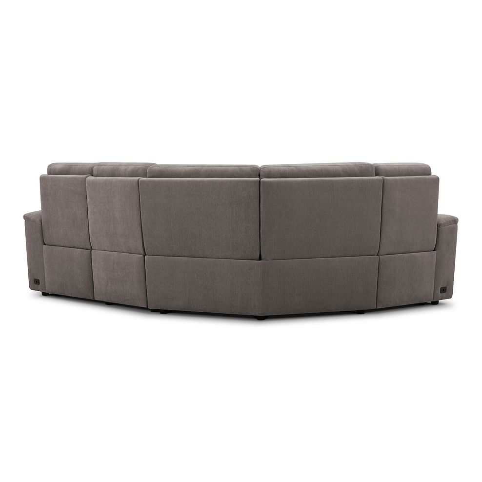 Juno Right Hand Corner Electric Recliner Sofa With Power Headrests in Amigo Cocoa Fabric 8