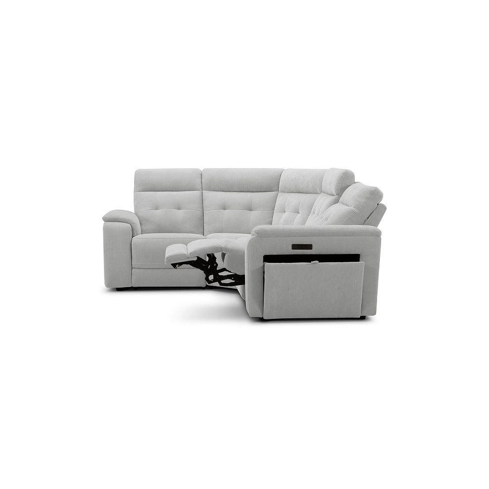 Juno Right Hand Corner Electric Recliner Sofa With Power Headrests in Amigo Dove Fabric 7