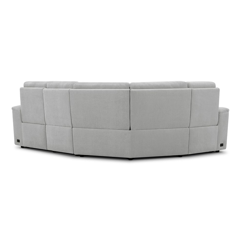 Juno Right Hand Corner Electric Recliner Sofa With Power Headrests in Amigo Dove Fabric 8