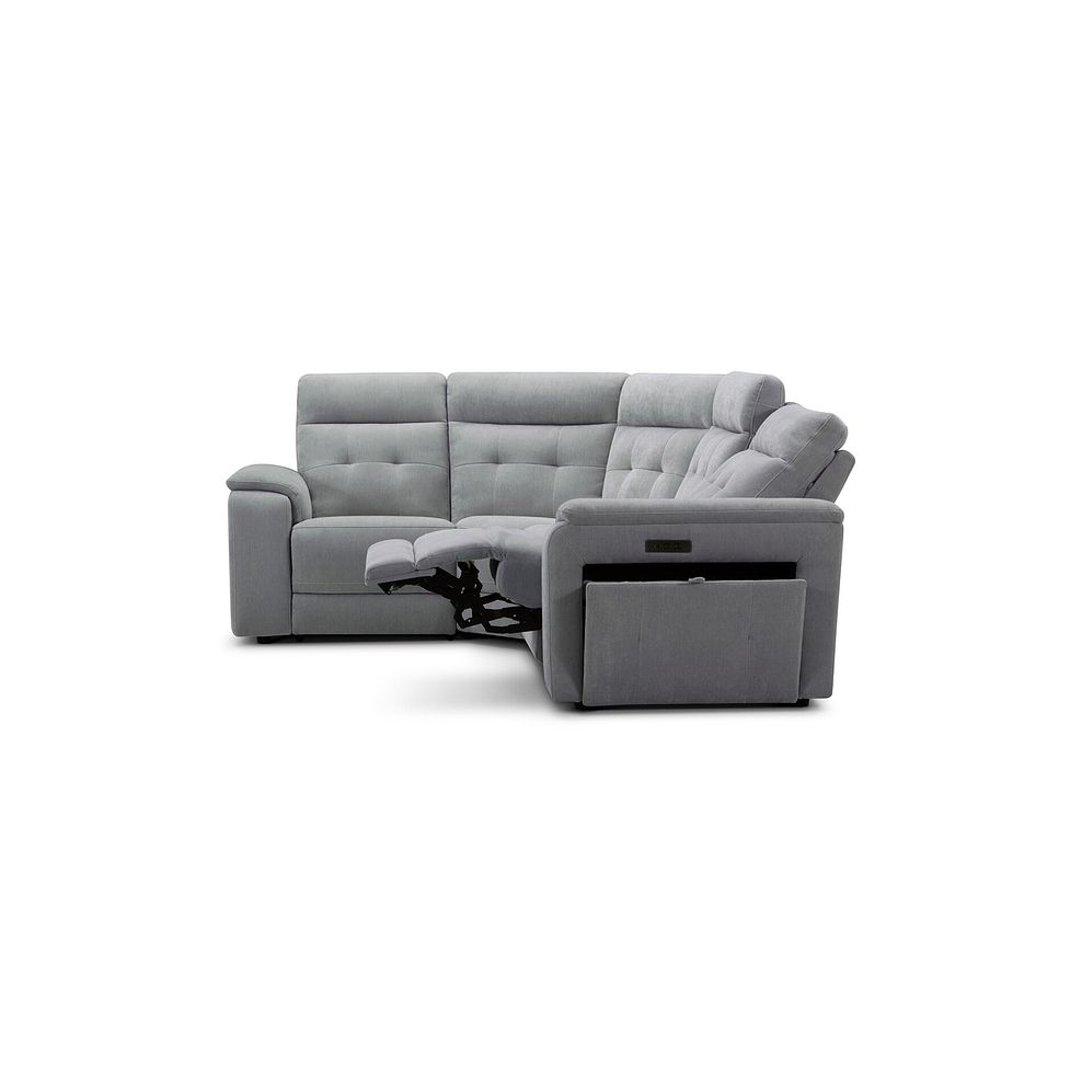 Juno Right Hand Corner Electric Recliner Sofa With Power Headrests in Amigo Granite Fabric 6