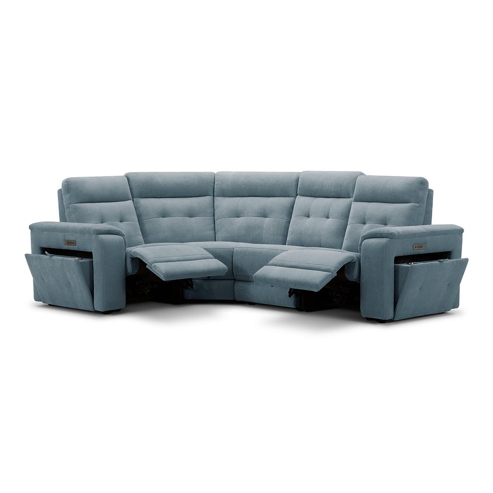 Juno Right Hand Corner Electric Recliner Sofa With Power Headrests in Amigo Mineral Fabric 4