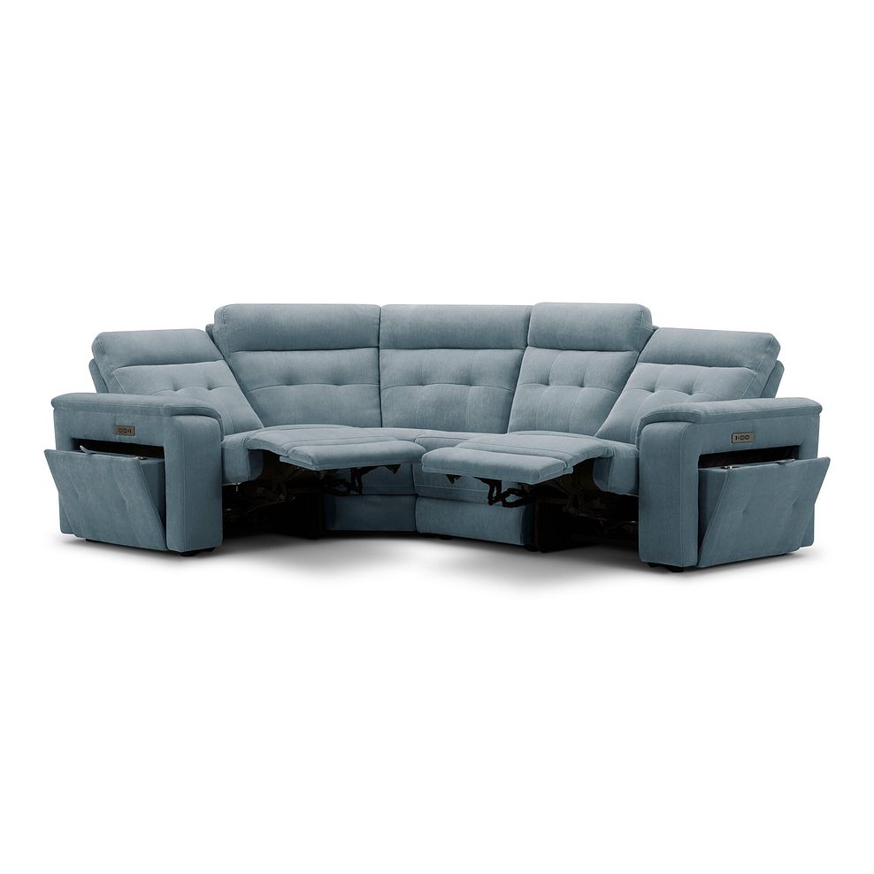 Juno Right Hand Corner Electric Recliner Sofa With Power Headrests in Amigo Mineral Fabric 5