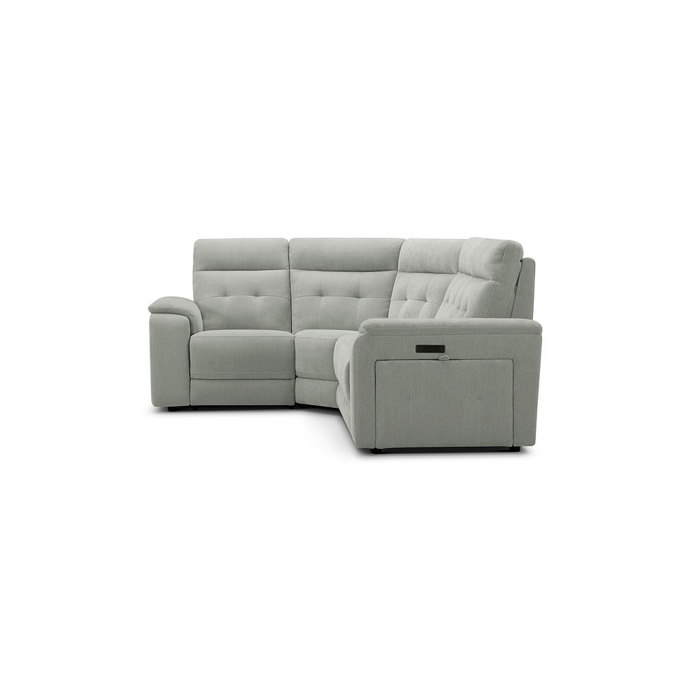 Juno Right Hand Corner Electric Recliner Sofa With Power Headrests in Amigo Sage Fabric 6