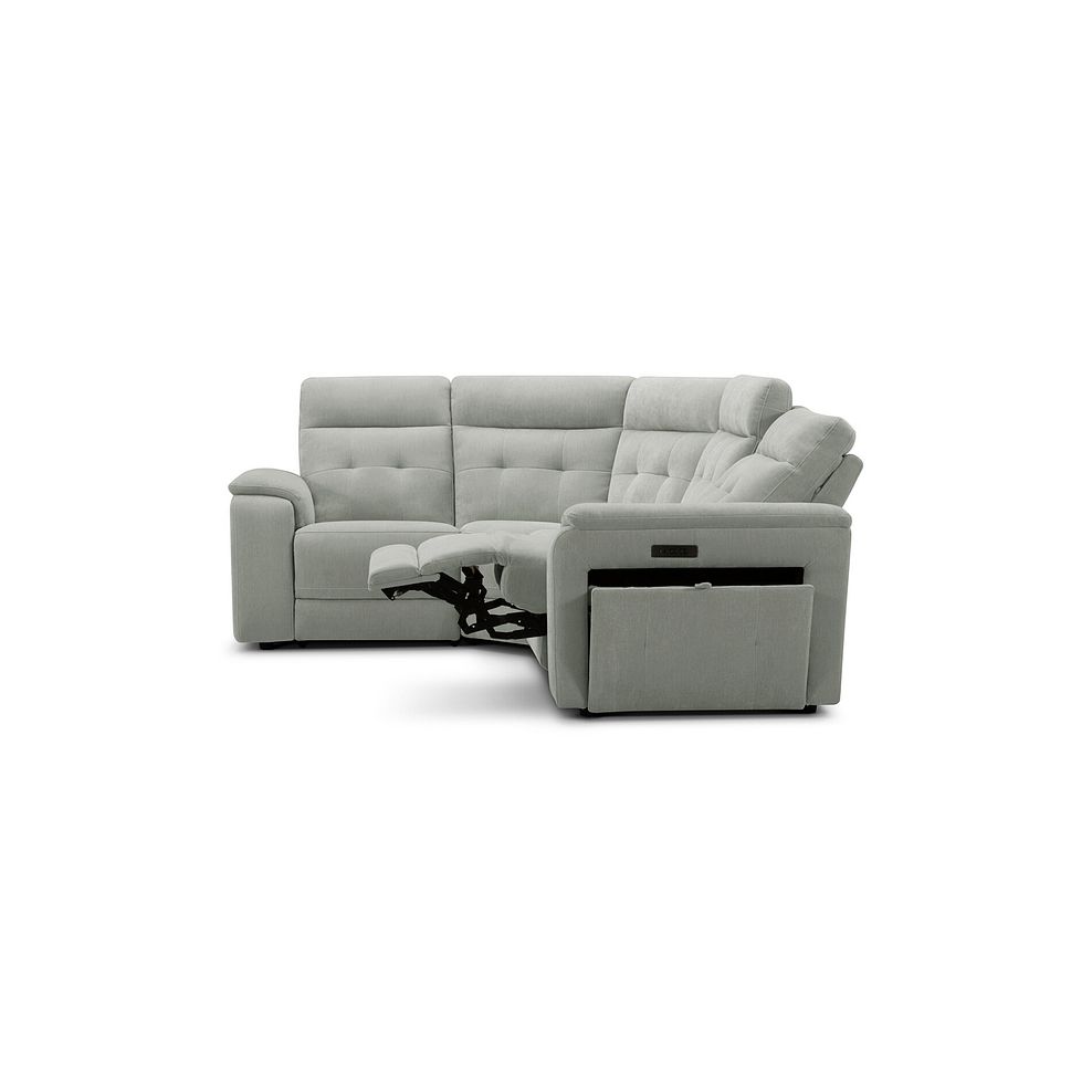 Juno Right Hand Corner Electric Recliner Sofa With Power Headrests in Amigo Sage Fabric 7