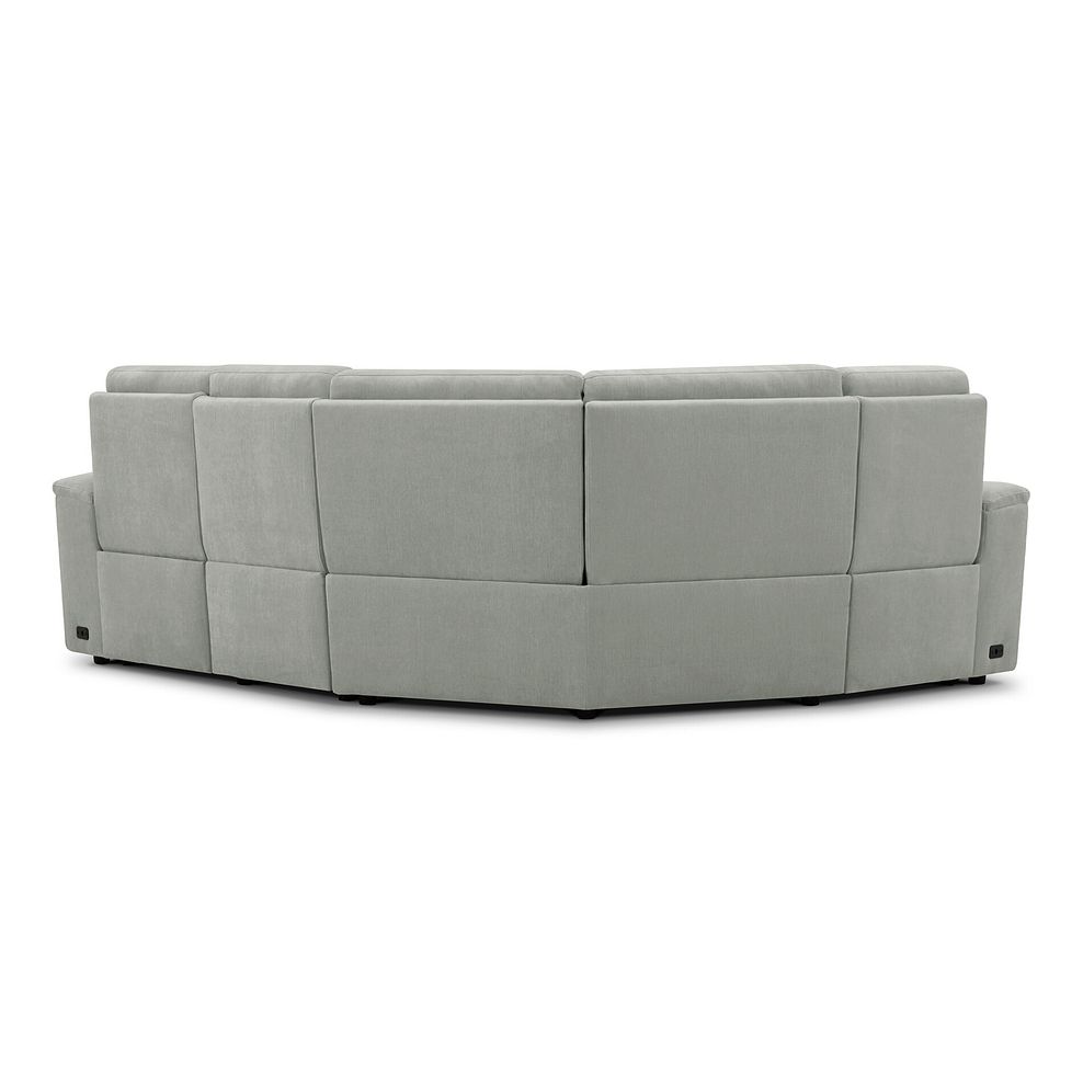 Juno Right Hand Corner Electric Recliner Sofa With Power Headrests in Amigo Sage Fabric 8