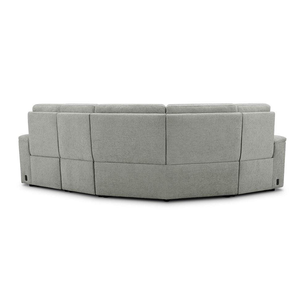 Juno Right Hand Corner Electric Recliner Sofa With Power Headrests in Hopsack Dove Fabric 8