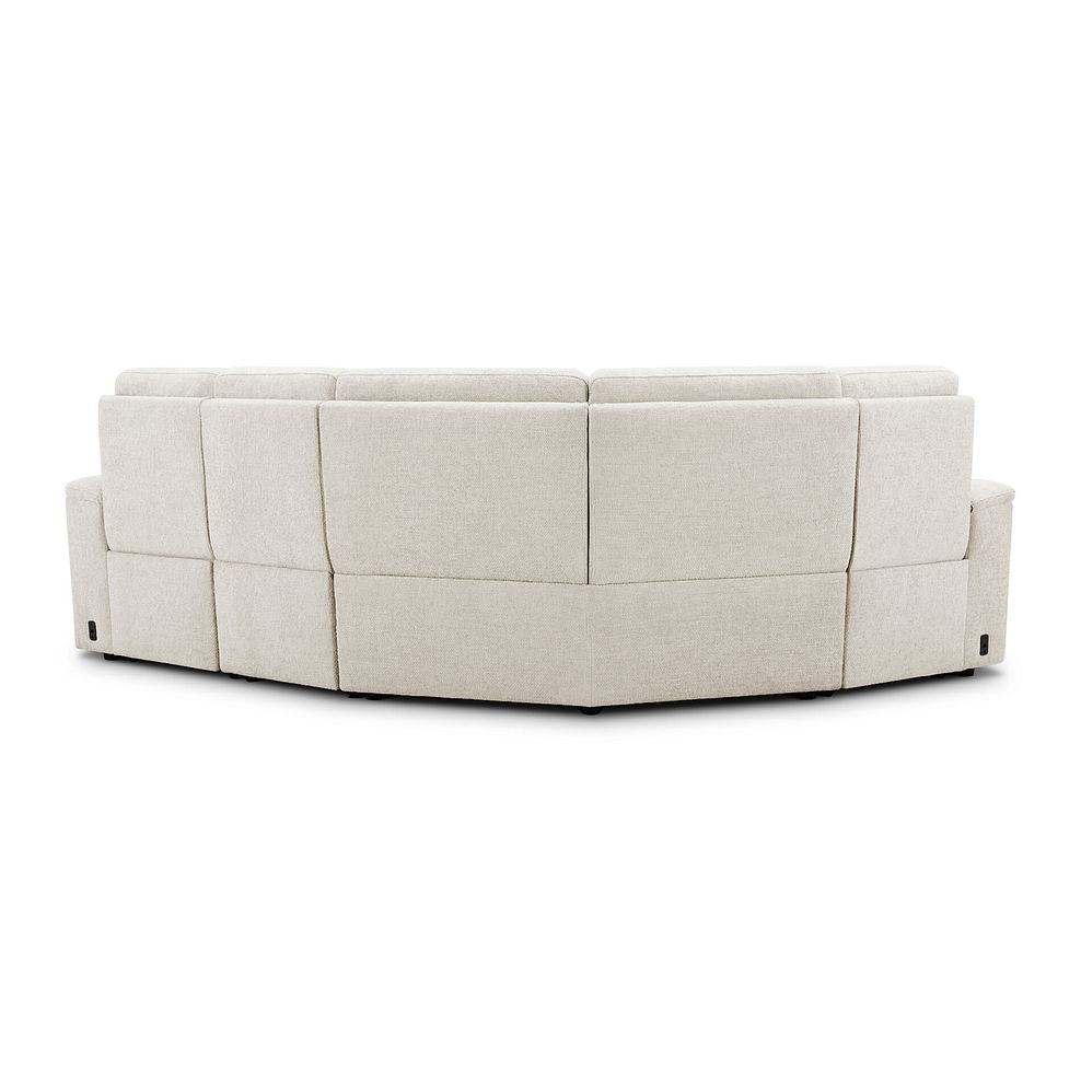 Juno Right Hand Corner Electric Recliner Sofa With Power Headrests in Hopsack Natural Fabric 8