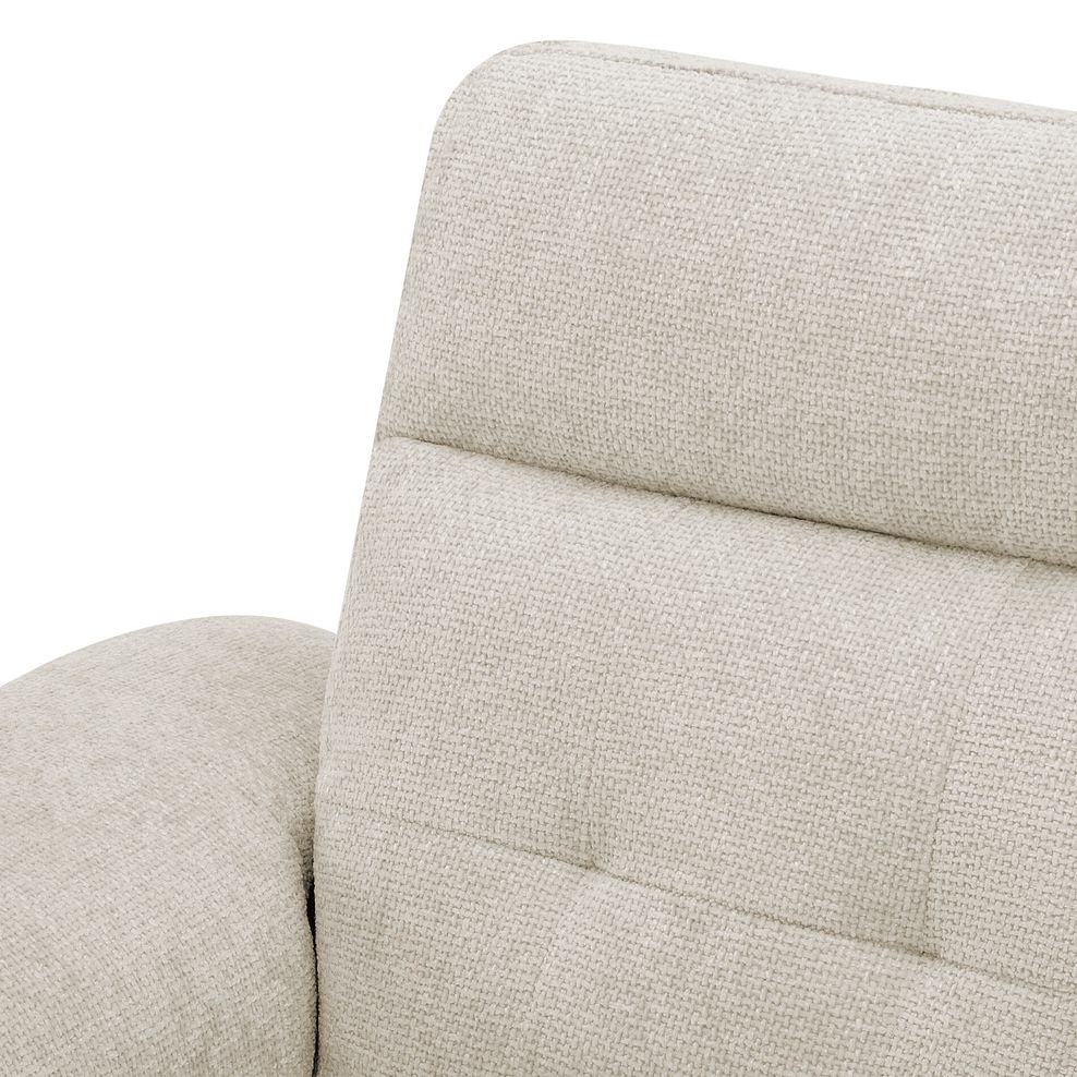 Juno Right Hand Corner Electric Recliner Sofa With Power Headrests in Hopsack Natural Fabric 12