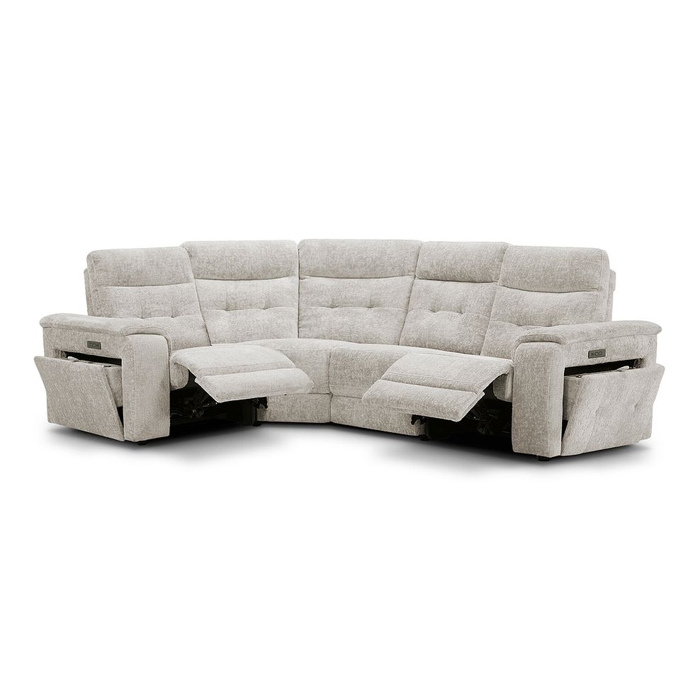 Juno Right Hand Corner Electric Recliner Sofa With Power Headrests in Koto Turtle Dove Fabric 7