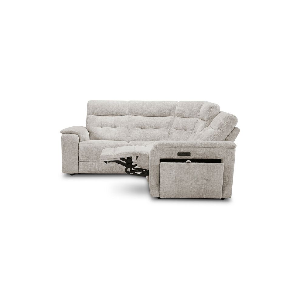 Juno Right Hand Corner Electric Recliner Sofa With Power Headrests in Koto Turtle Dove Fabric 10