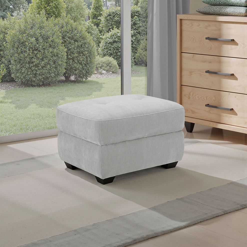 Juno Storage Footstool in Amigo Dove Fabric 1