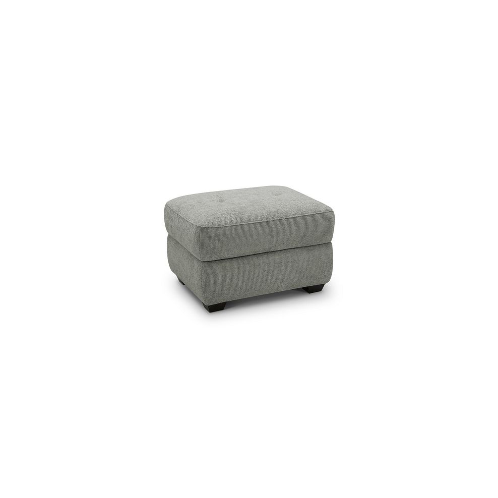 Juno Storage Footstool in Hopsack Dove Fabric 1