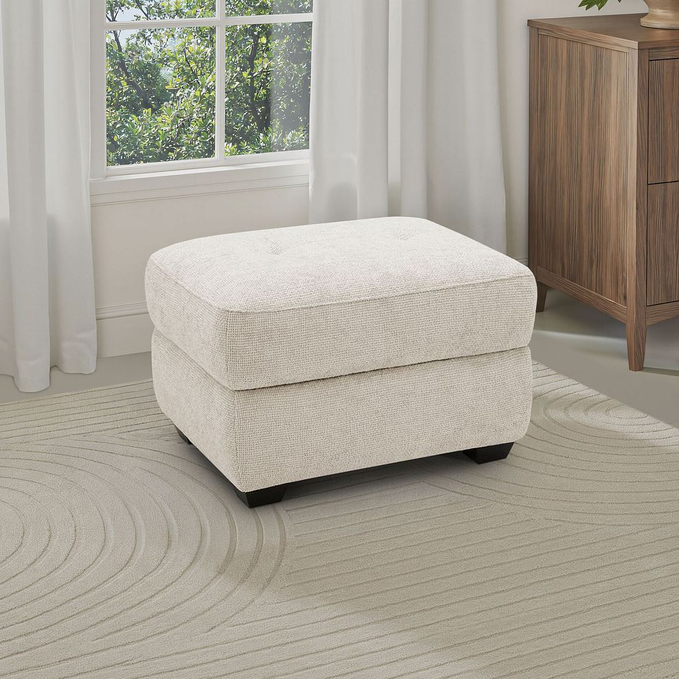 Juno Storage Footstool in Hopsack Natural Fabric 1