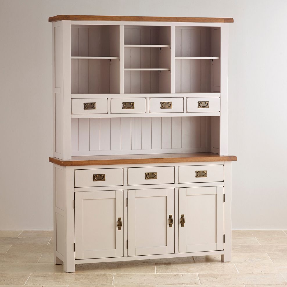 Kemble Rustic Solid Oak and Painted Large Dresser 2