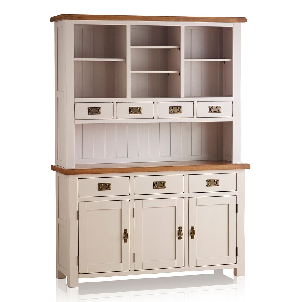 Kemble Rustic Solid Oak and Painted Large Dresser 1