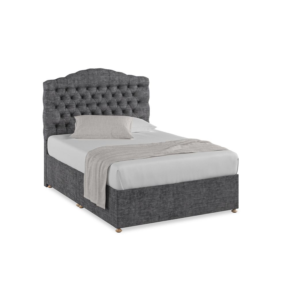 Kendal Double 2 Drawer Divan Bed in Brooklyn Fabric - Asteroid Grey 1