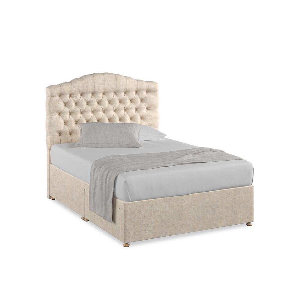Kendal Double 2 Drawer Divan Bed in Brooklyn Fabric - Eggshell 1