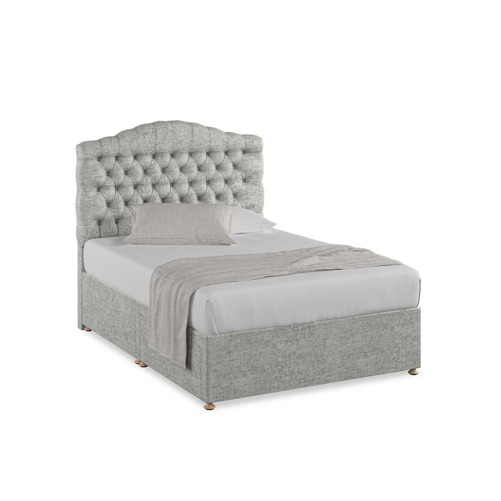 Kendal Double 2 Drawer Divan Bed in Brooklyn Fabric - Fallow Grey 1