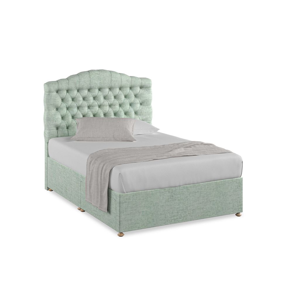 Kendal Double 2 Drawer Divan Bed in Brooklyn Fabric - Glacier 1