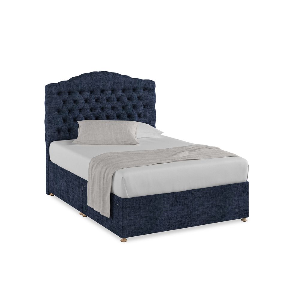 Kendal Double 2 Drawer Divan Bed in Brooklyn Fabric - Hummingbird Blue 1