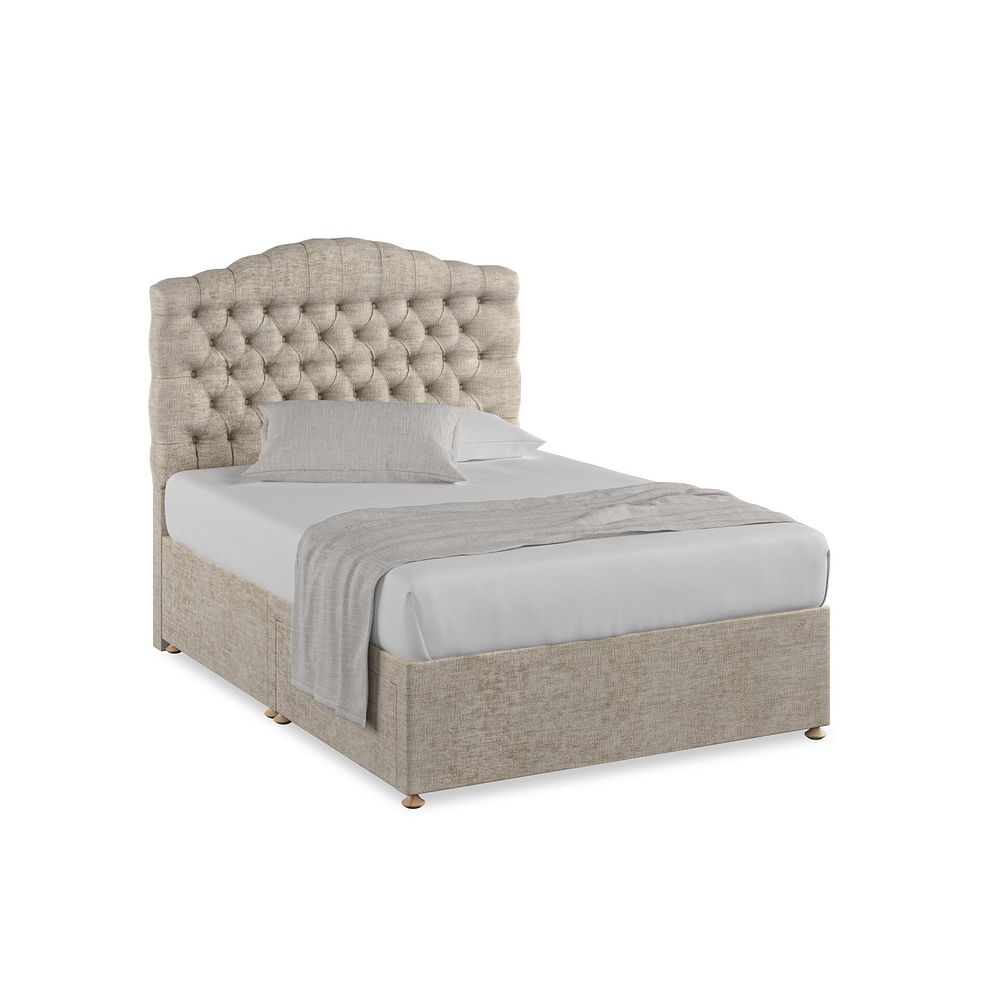 Kendal Double 2 Drawer Divan Bed in Brooklyn Fabric - Quill Grey 1