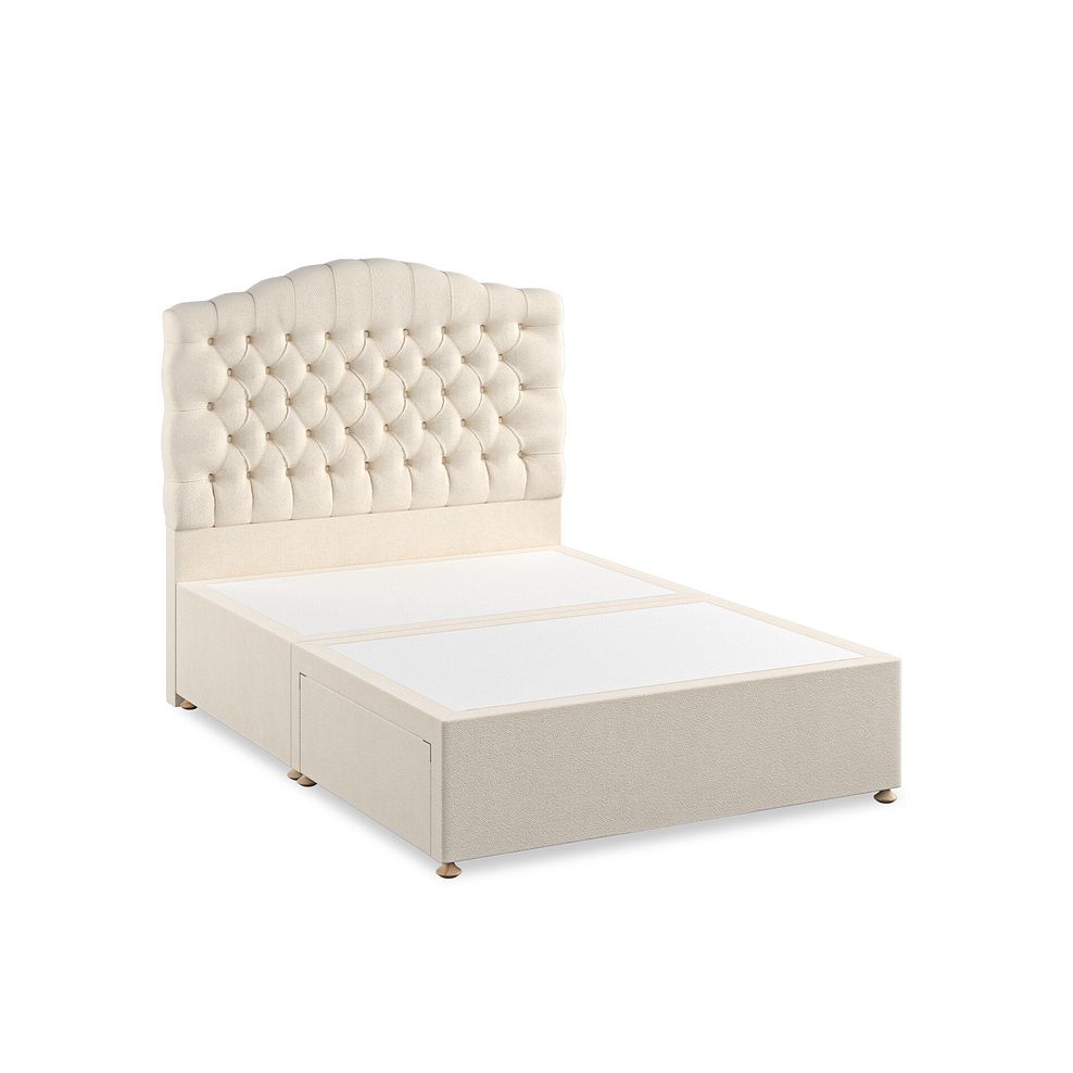 Kendal Double 2 Drawer Divan Bed in Venice Fabric - Cream 2